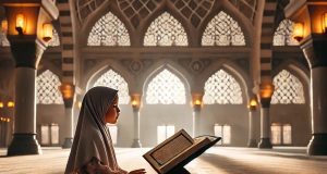 Girl reciting Quran